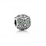 Pandora ékszer Bölcs bagoly ezüst charm cirkóniával 791211CZN