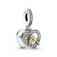 Pandora ékszer Boldog évfordulót kéttónusú függő charm 799322C01