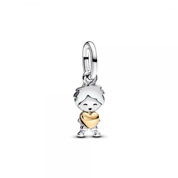 Pandora ékszer Boldog kisfiú függő ezüst charm 763602C00