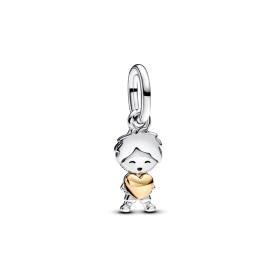 Pandora ékszer Boldog kisfiú függő ezüst charm 763602C00