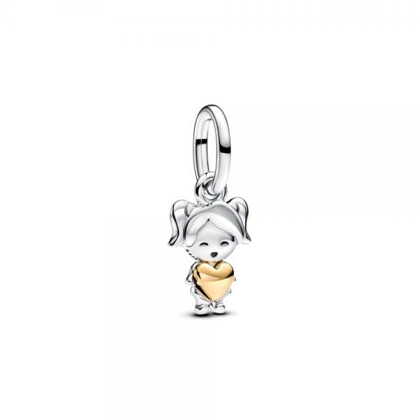 Pandora ékszer Boldog kislány függő ezüst charm 763601C00