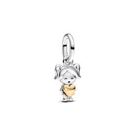 Pandora ékszer Boldog kislány függő ezüst charm 763601C00