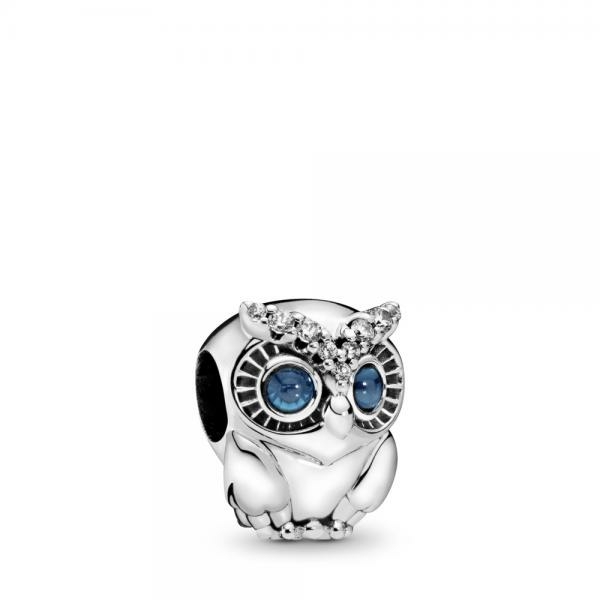 Pandora ékszer Bűbájos bagoly ezüst charm 798397NBCB