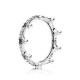 Pandora ékszer Bűbájos korona ezüst gyűrű fekete kristállyal 