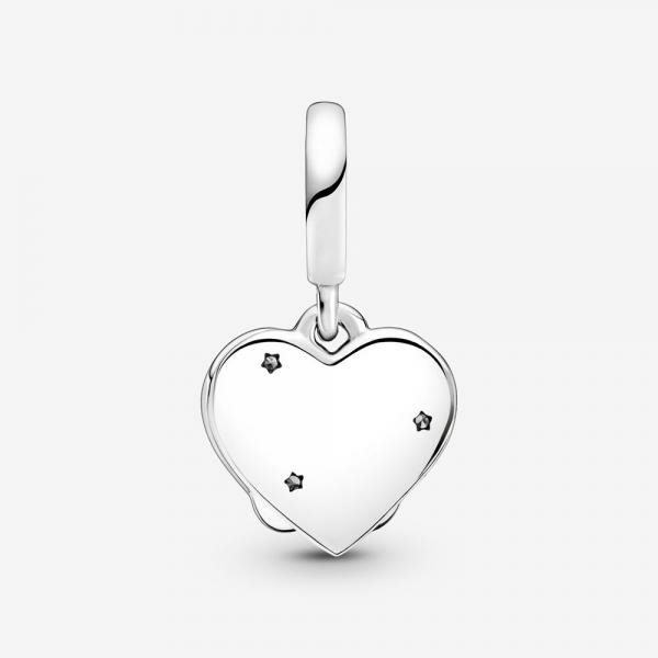 Pandora ékszer Cicák és szív függő ezüst charm 799546C01