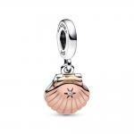 Pandora ékszer Club Charm 2023 kéttónusú kagyló charm 782449C01