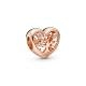Pandora ékszer Családfa szív rozé charm 788826C01