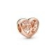 Pandora ékszer Családfa szív rozé charm 788826C01