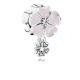 Pandora ékszer Cseresznye virág függő ezüst charm tűzzománccal cirkóniával 791827EN40