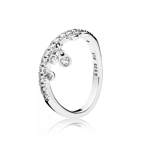 Pandora ékszer Csilláros cseppek ezüst gyűrű 