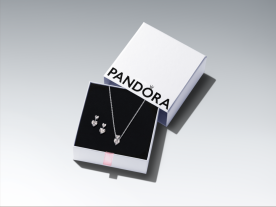 Pandora ékszer Csillogó dupla szív nyaklánc szett PSZA36