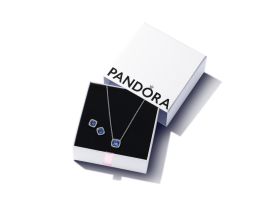 Pandora ékszer Csillogó kék négyzet köves ékszer szett PSZ78