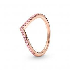 Pandora ékszer Csillogó kívánság rozé gyűrű rózsaszín cirkóniával 