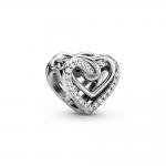 Pandora ékszer Csillogó összefonódó szívek ezüst charm 799270C01