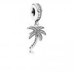 Pandora ékszer Csillogó pálmafa függő ezüst charm cirkóniával 791540CZ