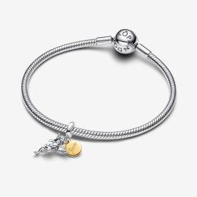 Pandora ékszer Cupidó kéttónusú függő charm 763663C00