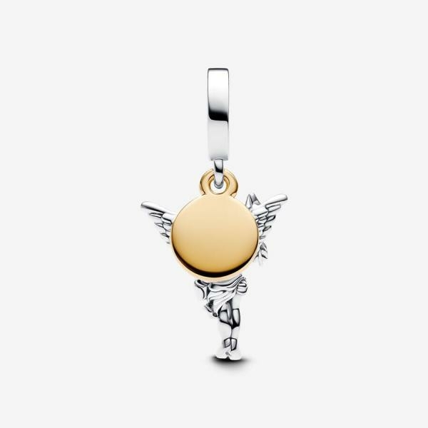 Pandora ékszer Cupidó kéttónusú függő charm 763663C00