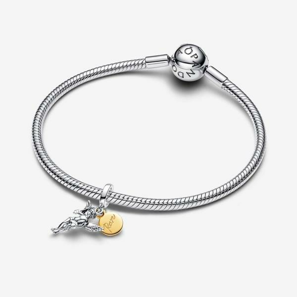 Pandora ékszer Cupidó kéttónusú függő charm 763663C00