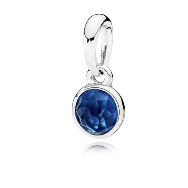 Pandora ékszer December ezüst medál London kék kristállyal 390396NLB