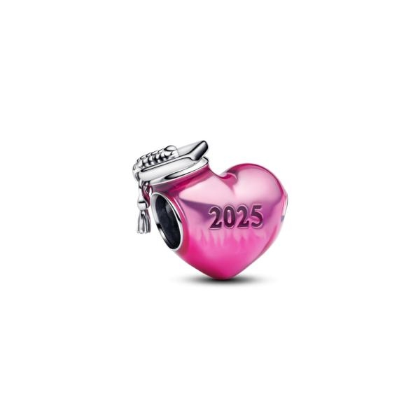Pandora ékszer Diplomaosztó 2025 rózsaszín ezüst charm 793788C01