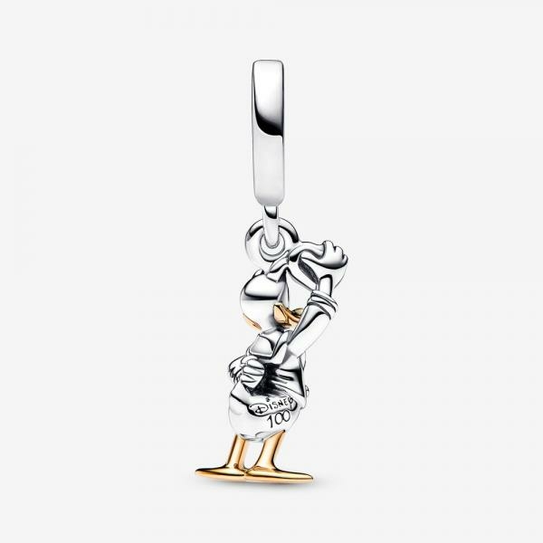 Pandora ékszer Disney 100 évfordulós Donald kacsa függő ezüst charm 792683C01