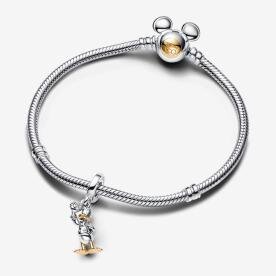 Pandora ékszer Disney 100 évfordulós Donald kacsa függő ezüst charm 792683C01