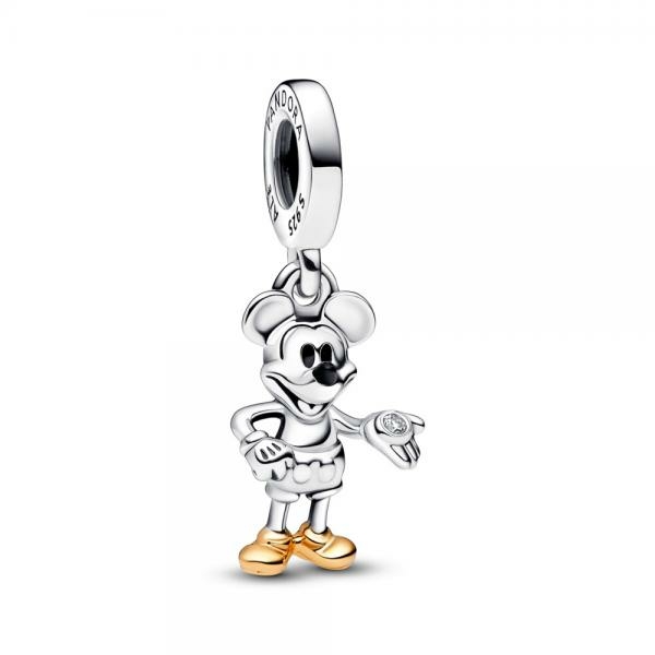 Pandora ékszer Disney 100 évfordulós Mickey egér függő ezüst charm 792812C01