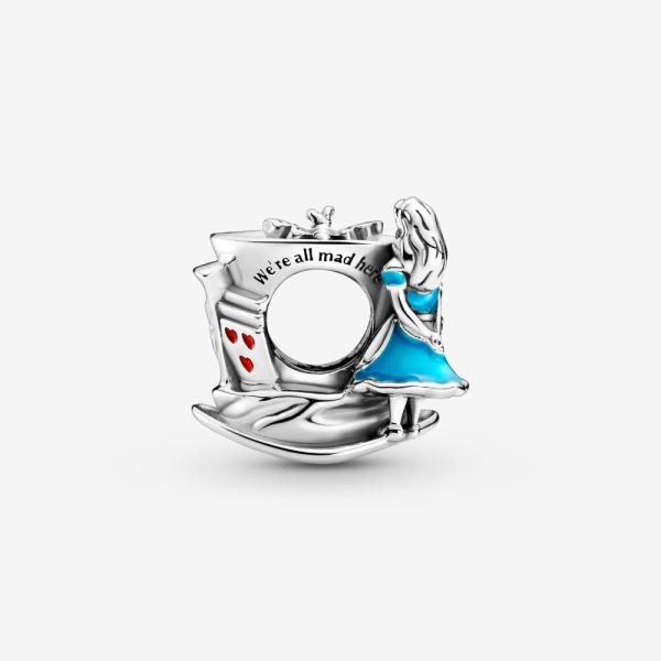 Pandora ékszer Disney Alíz csodaországban kalap ezüst charm 799348C01