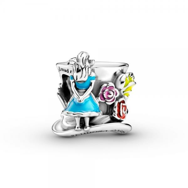 Pandora ékszer Disney Alíz csodaországban kalap ezüst charm 799348C01