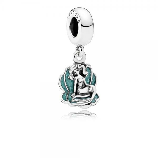 Pandora ékszer Disney Ariel és kagyló charm 791895EN111