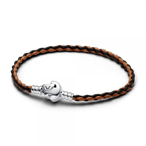 Pandora ékszer Disney Az oroszlánkirály Simba kapcsos fonott bőr karkötő 