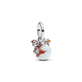 Pandora ékszer Disney Chip és Dale karácsonyi gömbön charm 793532C01