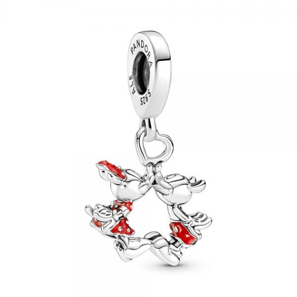 Pandora ékszer Disney csókolózó Mickey és Minnie függő ezüst charm 790075C01