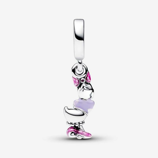 Pandora ékszer Disney Daisy kacsa függő ezüst charm 793249C01