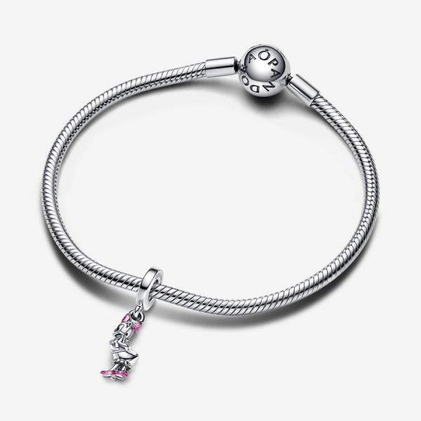 Pandora ékszer Disney Daisy kacsa függő ezüst charm 793249C01
