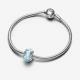 Pandora ékszer Disney Hamupipőke kék muránói üveg charm 793073C00