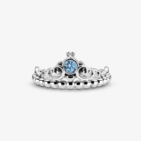 Pandora ékszer Disney Hamupipőke kék tiara ezüst gyűrű 