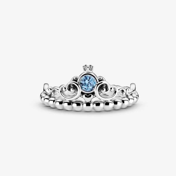 Pandora ékszer Disney Hamupipőke kék tiara ezüst gyűrű 