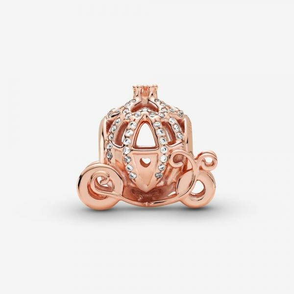 Pandora ékszer Disney Hamupipőke szikrázó hintó rozé charm 789189C01