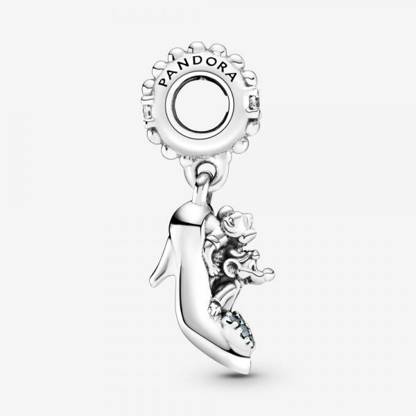 Pandora ékszer Disney Hamupipőke üvegcipő és egerek ezüst charm 799192C01