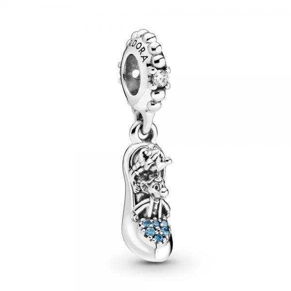 Pandora ékszer Disney Hamupipőke üvegcipő és egerek ezüst charm 799192C01