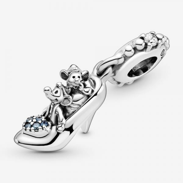 Pandora ékszer Disney Hamupipőke üvegcipő és egerek ezüst charm 799192C01