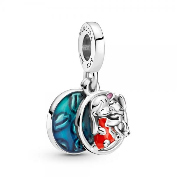 Pandora ékszer Disney Lilo és Stich család függő charm 799383C01