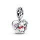 Pandora ékszer Disney Micimackó dupla szív ezüst charm 792214C01