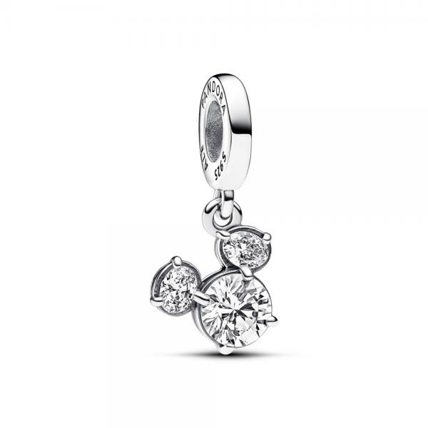 Pandora ékszer Disney Mickey egér fej sziluett függő charm 793031C01