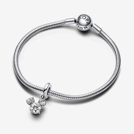 Pandora ékszer Disney Mickey egér fej sziluett függő charm 793031C01