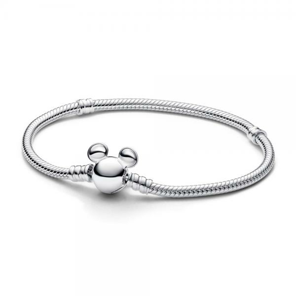 Pandora ékszer Disney Mickey egér kapcsos kígyólánc ezüst karkötő 