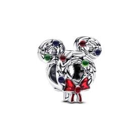 Pandora ékszer Disney Mickey egér karácsonyi koszorú charm 793531C01