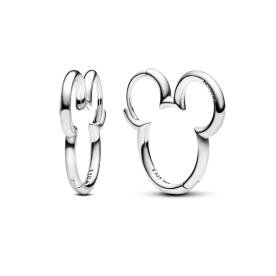 Pandora ékszer Disney Mickey egér sziluett karika ezüst fülbevaló 293528C00