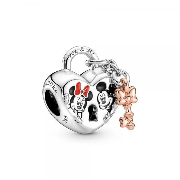 Pandora ékszer Disney Mickey és Minnie egér lakat charm 780109C01